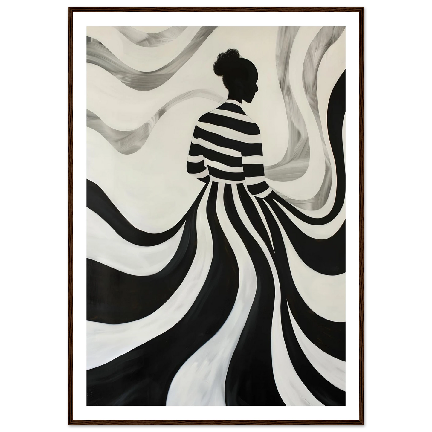 The Striped Silhouette - Poster - Arthena
