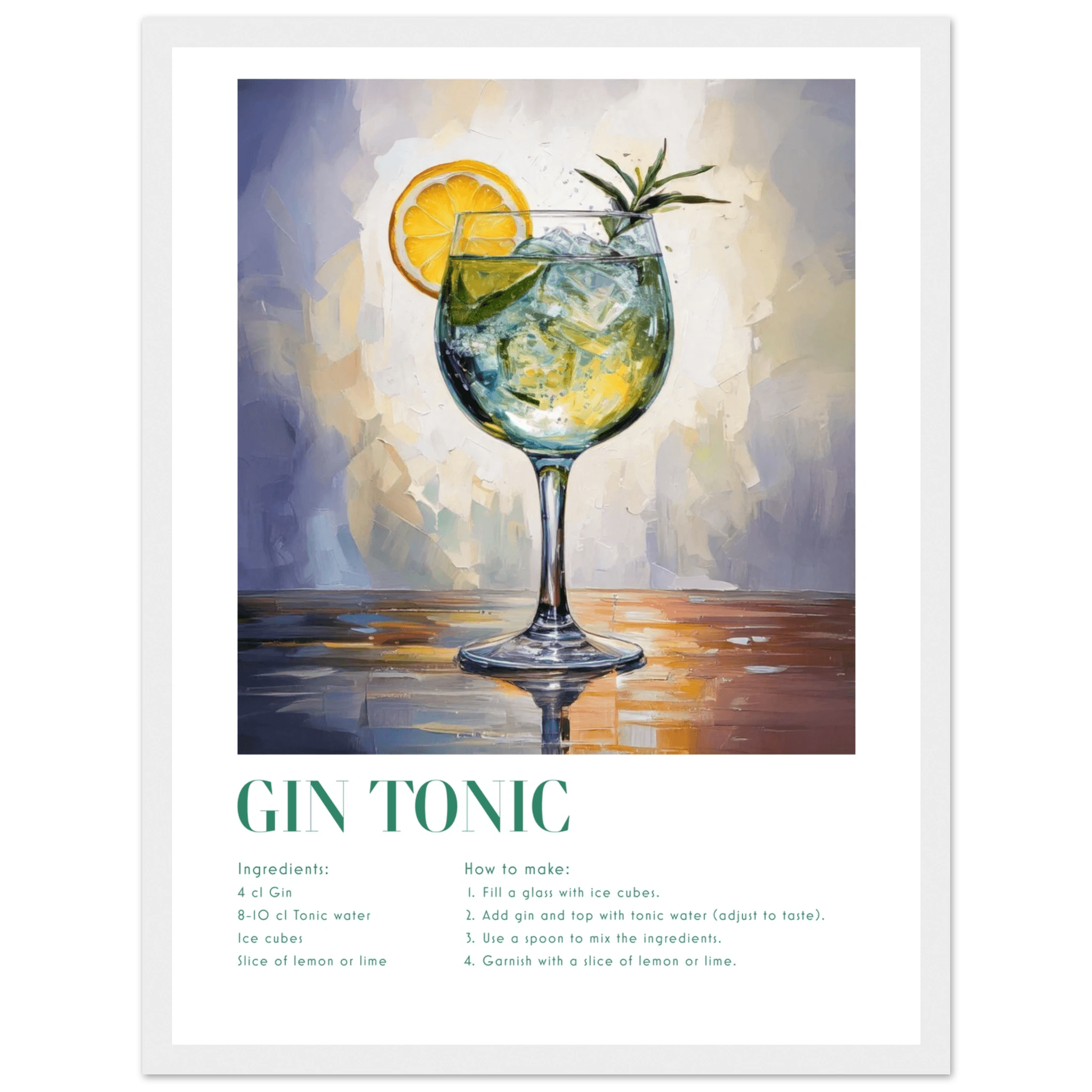 Gin Tonic - Poster - Arthena