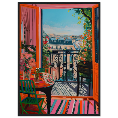 Parisian Balcony Bliss - Poster - Arthena