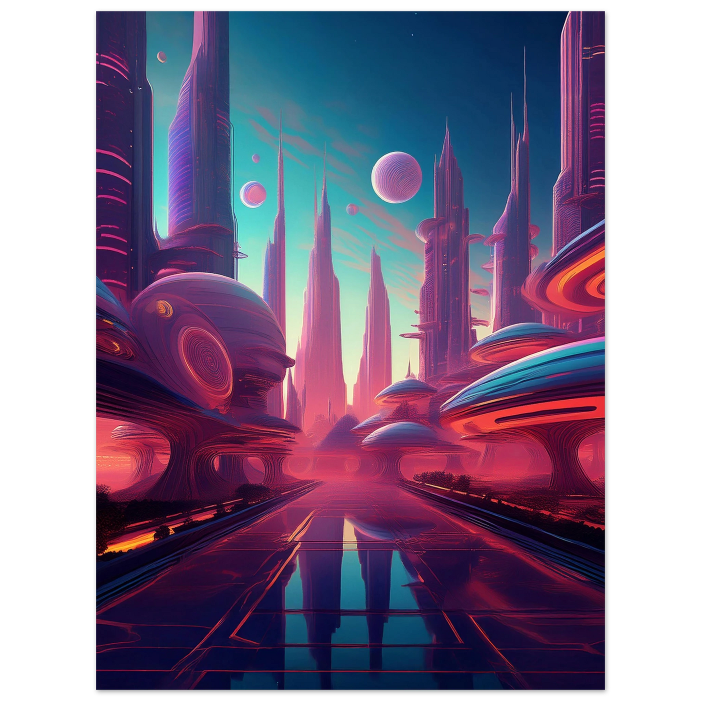 Neon Horizons - Poster - Arthena