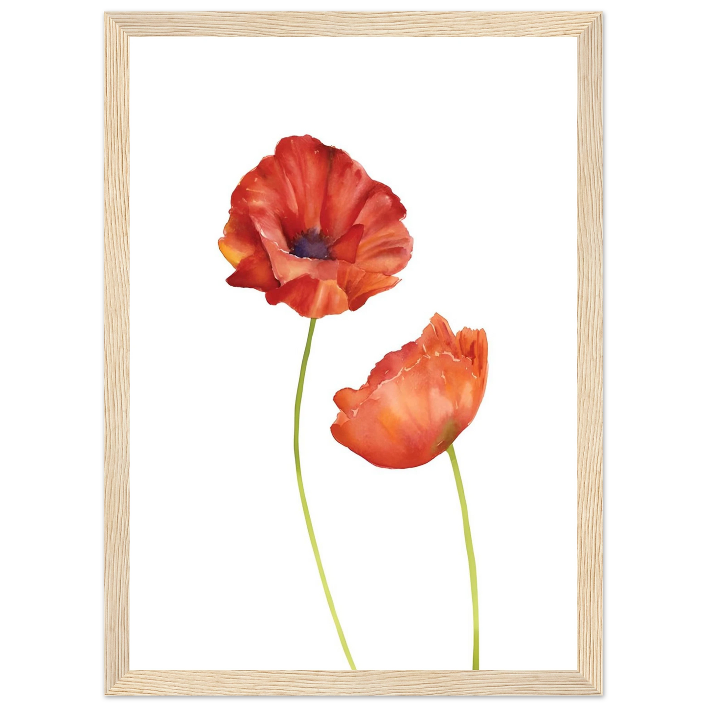 Watercolor Red Poppies - Poster - Arthena