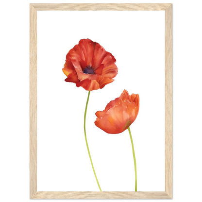Watercolor Red Poppies - Poster - Arthena