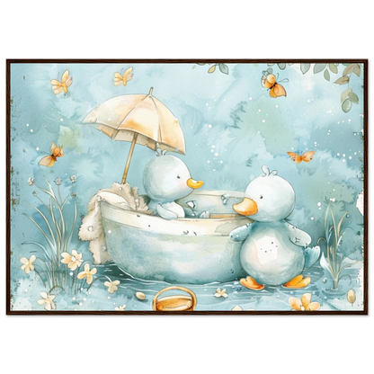 Bathing Ducks - poster - Arthena