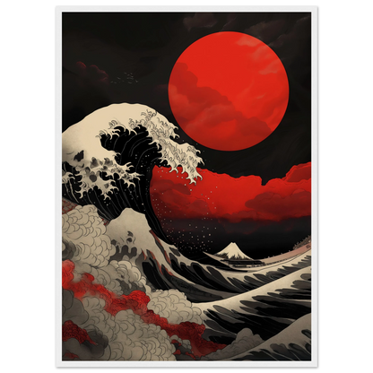 Red Sun over Turbulent Seas - Poster - Arthena