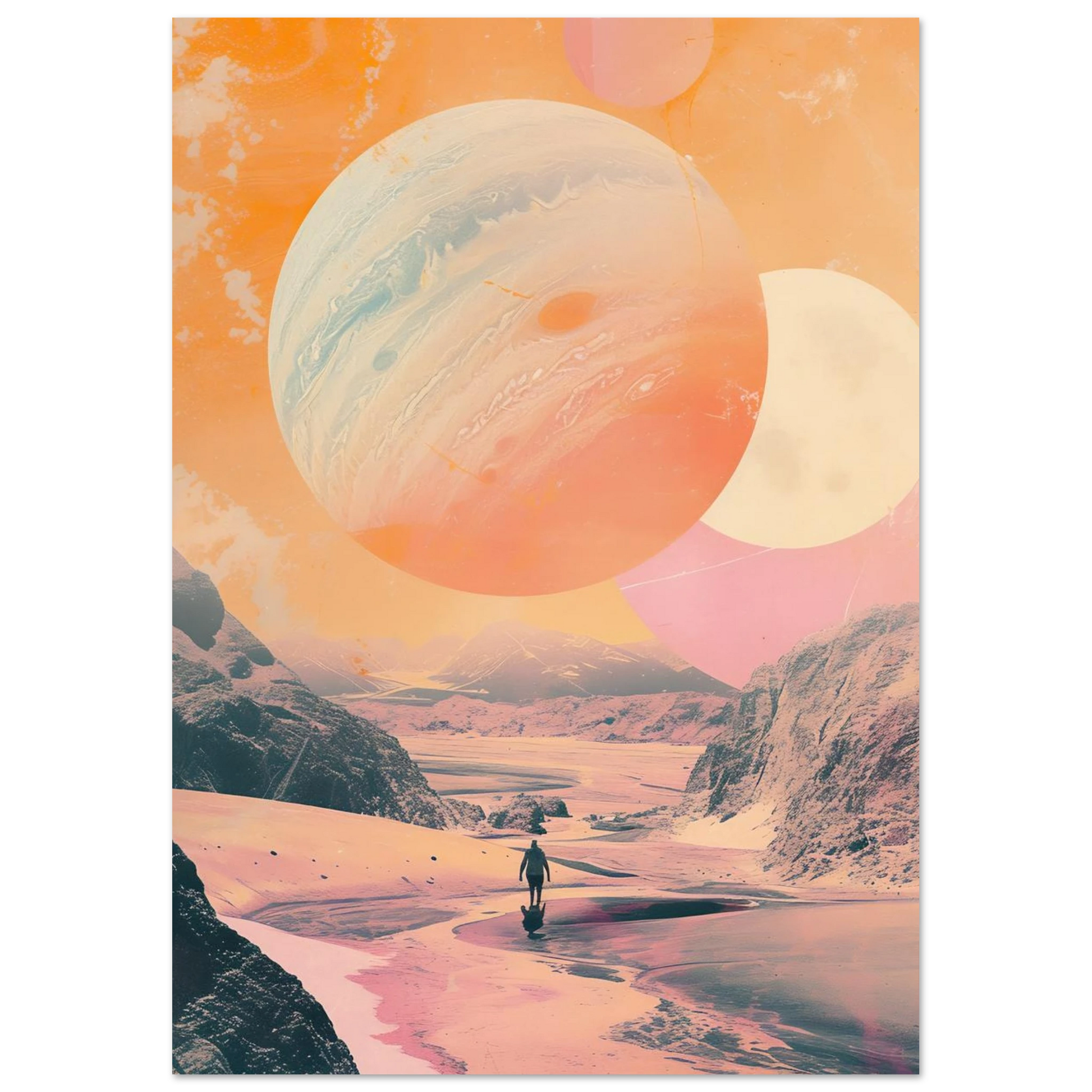 Lost Wanderer Beneath Alien Suns - Poster - Arthena