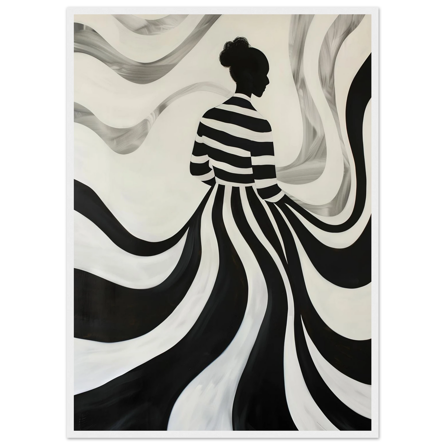 The Striped Silhouette - Poster - Arthena