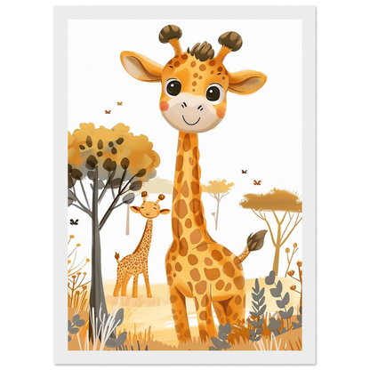 Friendly Giraffe - Poster - Arthena