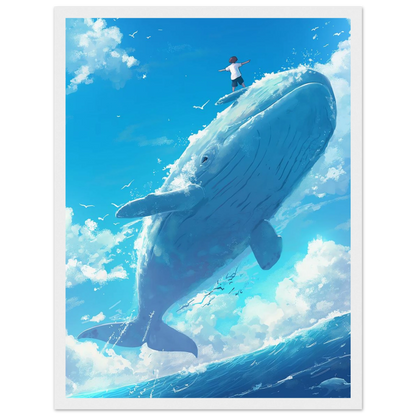 Surfing Whale - Poster - Arthena