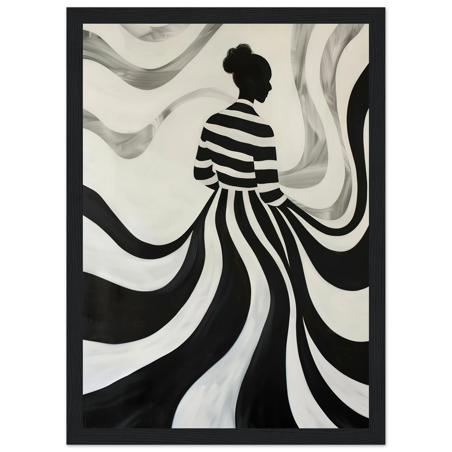 The Striped Silhouette - Poster - Arthena