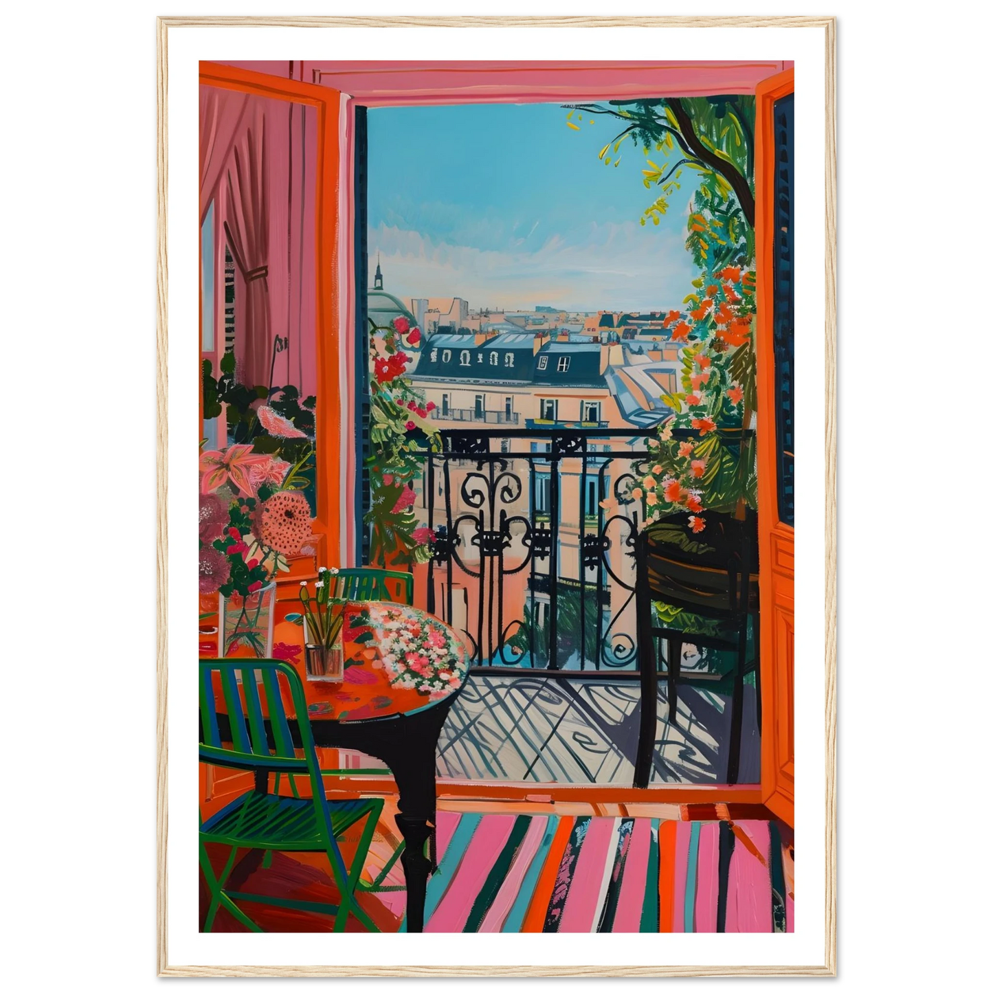 Parisian Balcony Bliss - Poster - Arthena