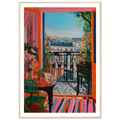 Parisian Balcony Bliss - Poster - Arthena