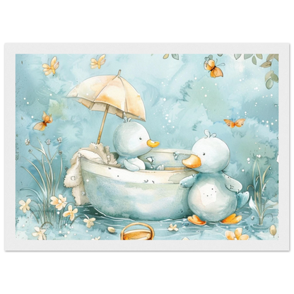 Bathing Ducks - poster - Arthena
