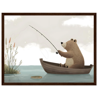 Fishing Teddy Bear - Poster - Arthena