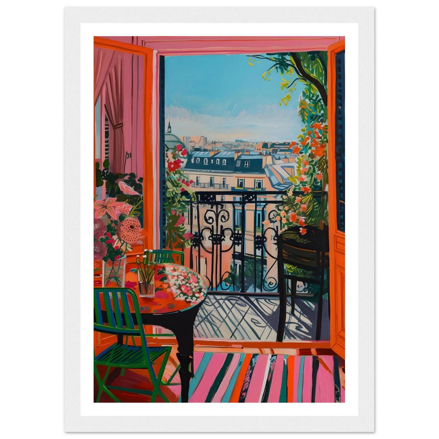 Parisian Balcony Bliss - Poster - Arthena