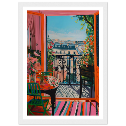 Parisian Balcony Bliss - Poster - Arthena