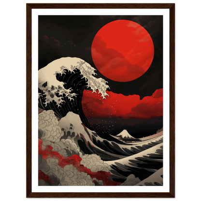 Red Sun over Turbulent Seas - Poster - Arthena