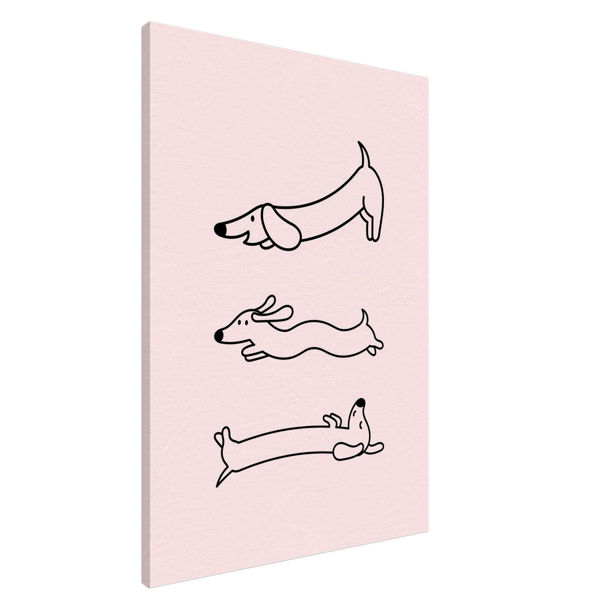 Happy Wienerdog - Canvas - Arthena