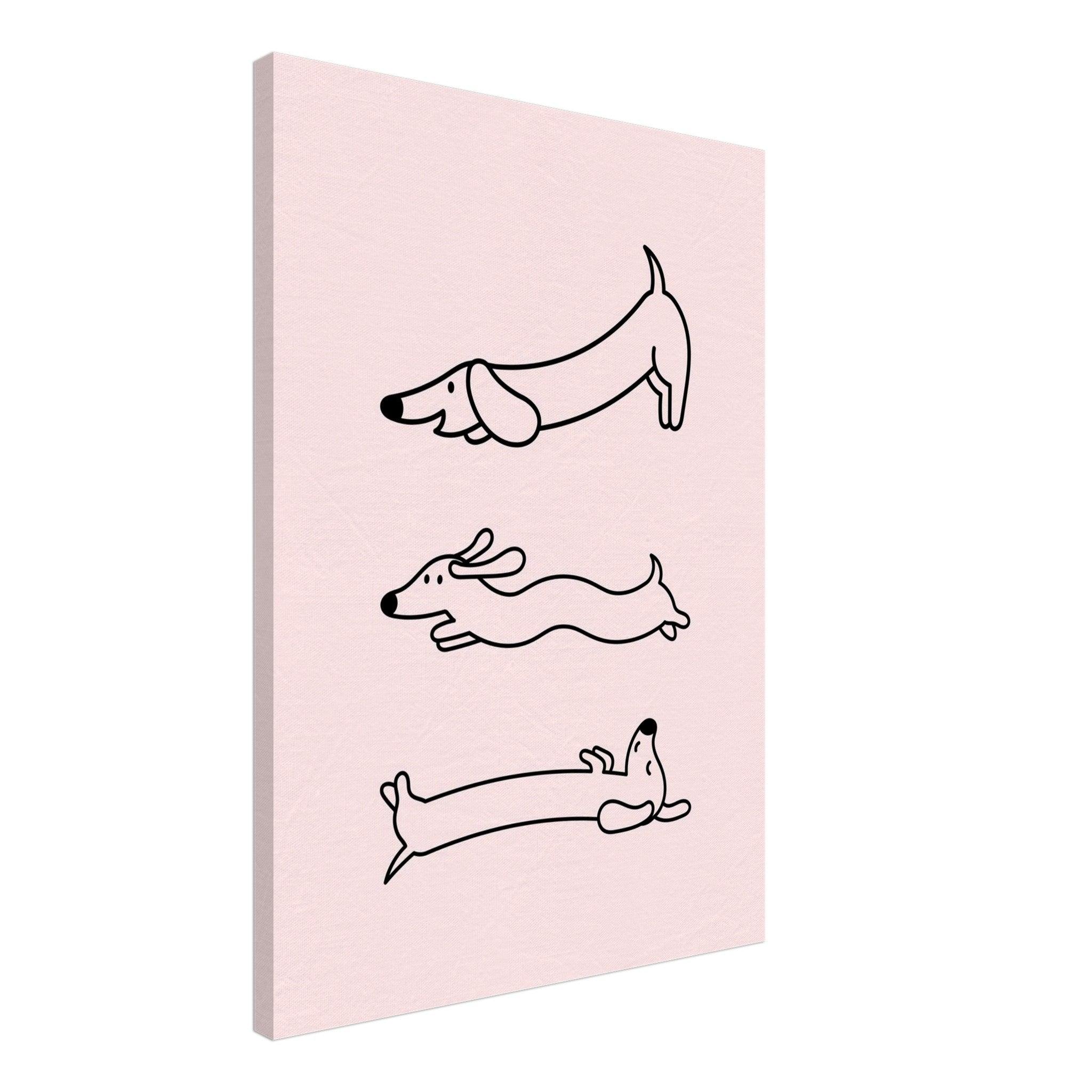 Happy Wienerdog - Canvas - Arthena