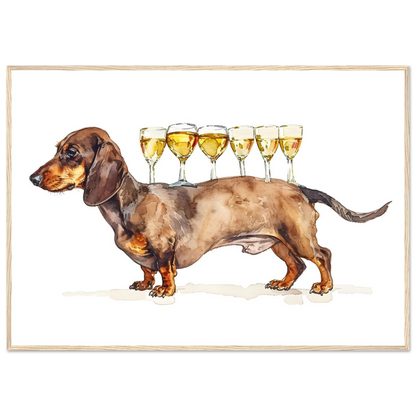 Wiener Dog Butler - Poster - Arthena