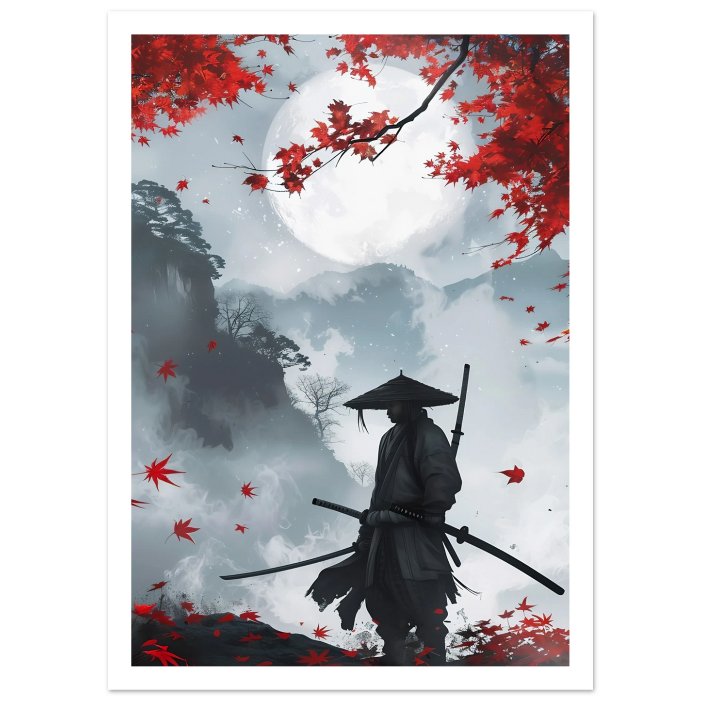 Crimson Leaves - Poster - Arthena