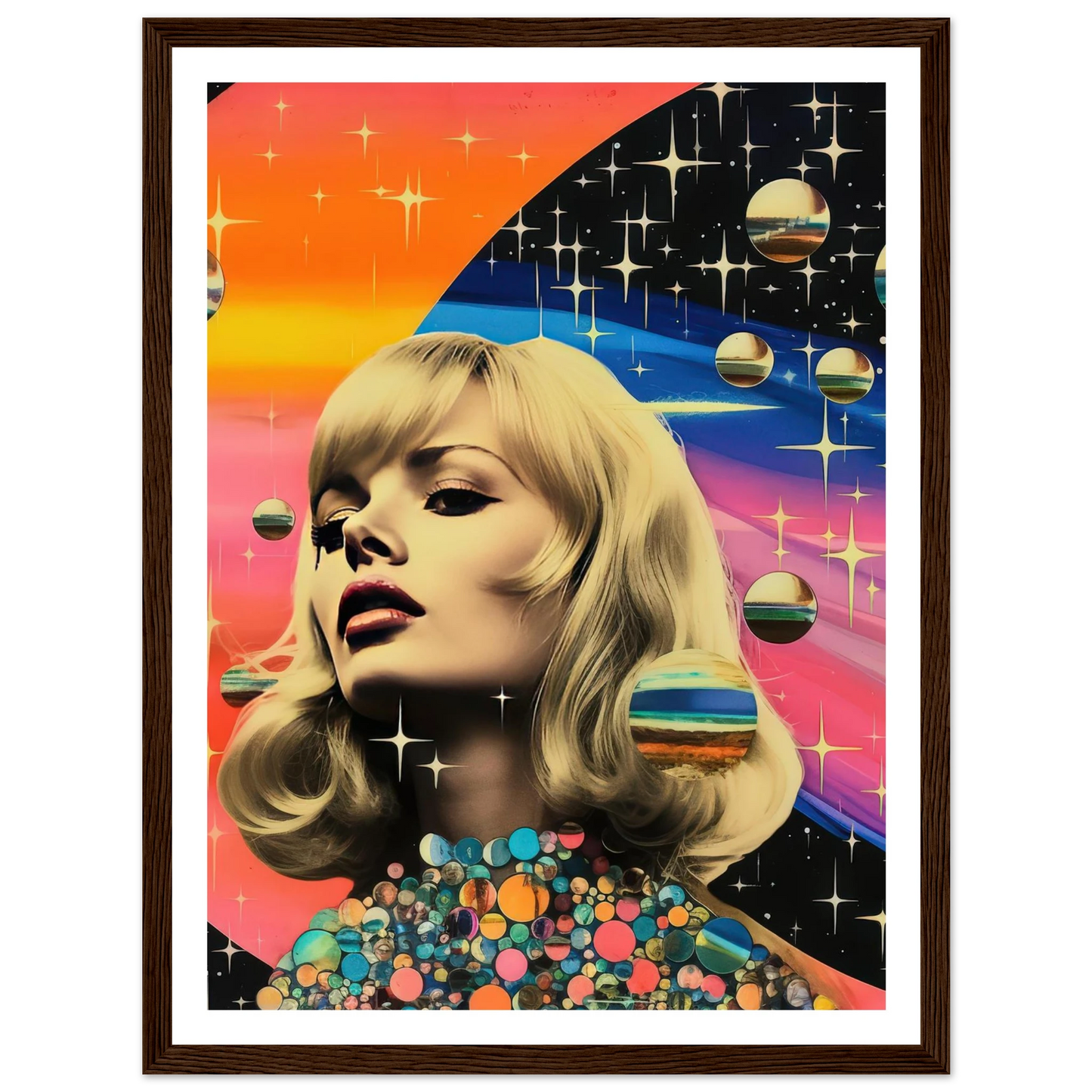 Retro Galaxy Queen - Poster - Arthena