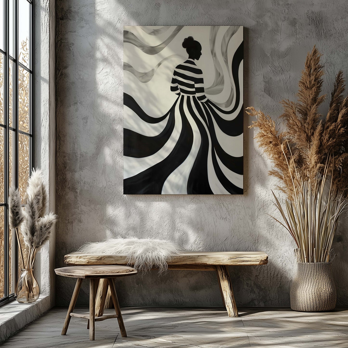 The Striped Silhouette - Canvas
