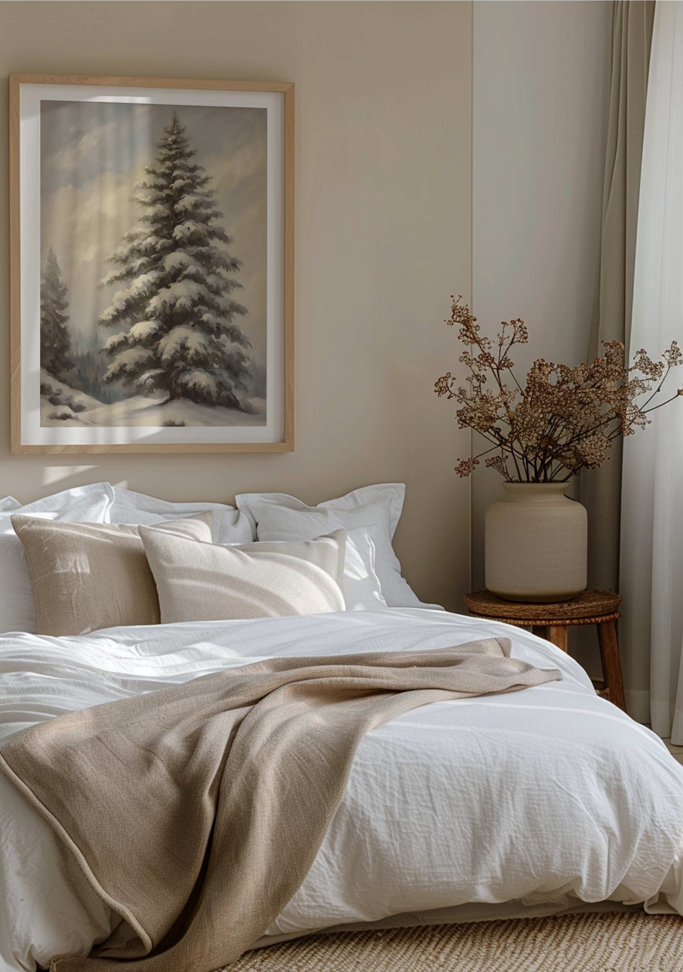 Snöklädd Gran - Poster