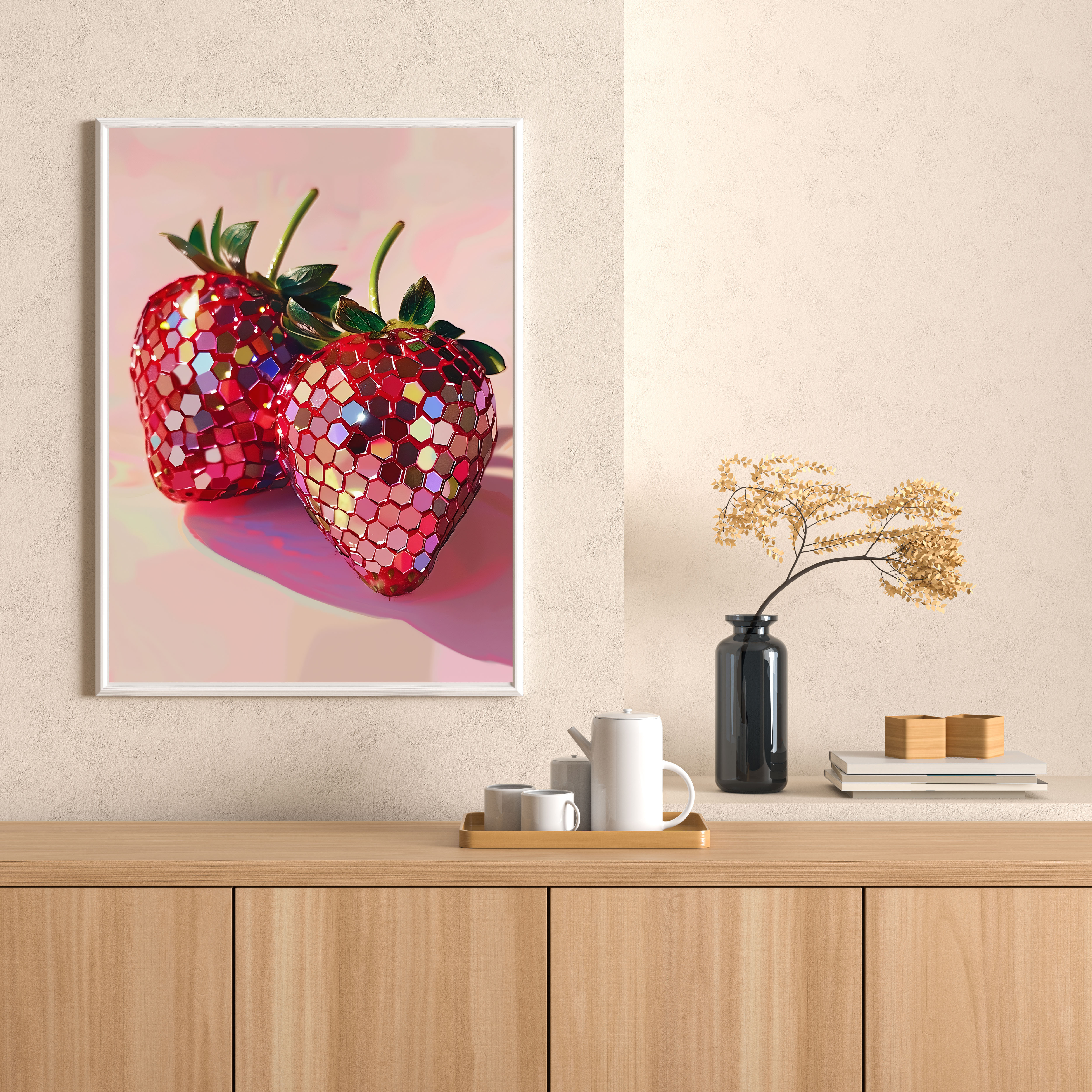 Sparkle Strawberries - Poster