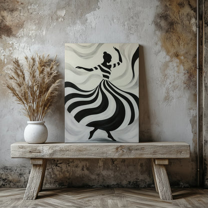 Elegant Dans i Svartvitt - Canvas
