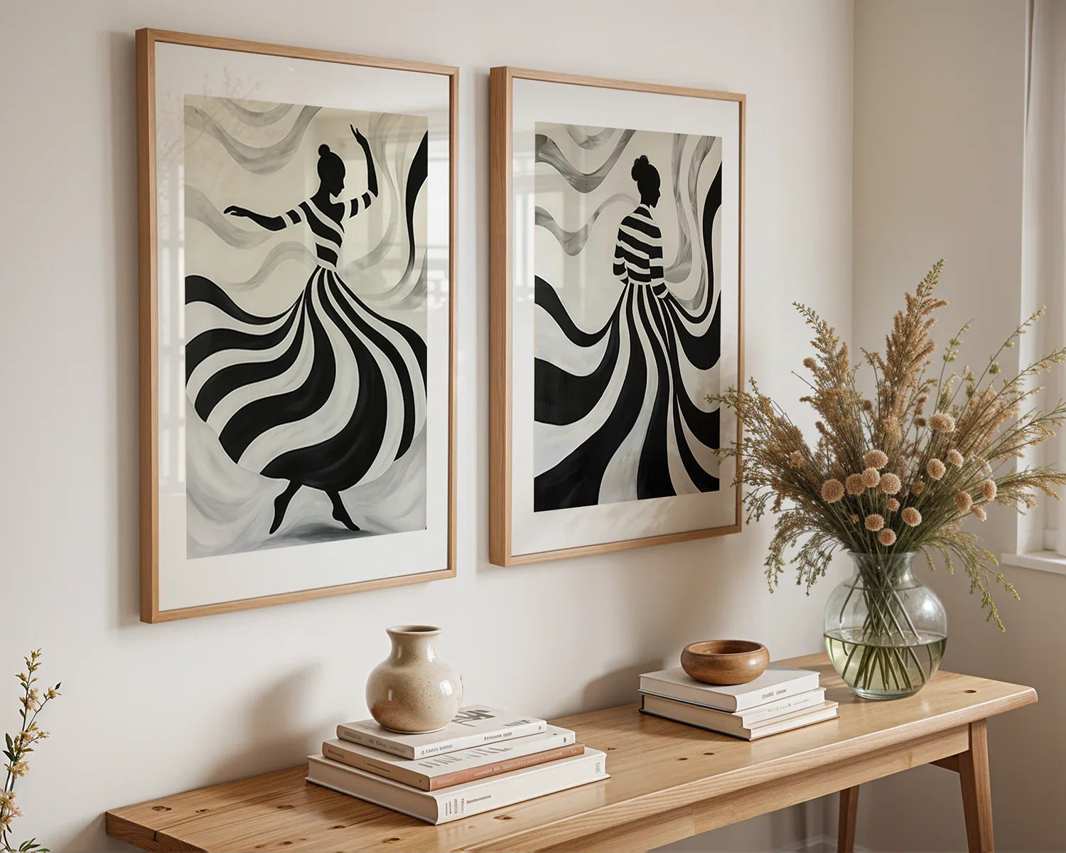 Eleganter Tanz in Schwarz und Weiß - Poster