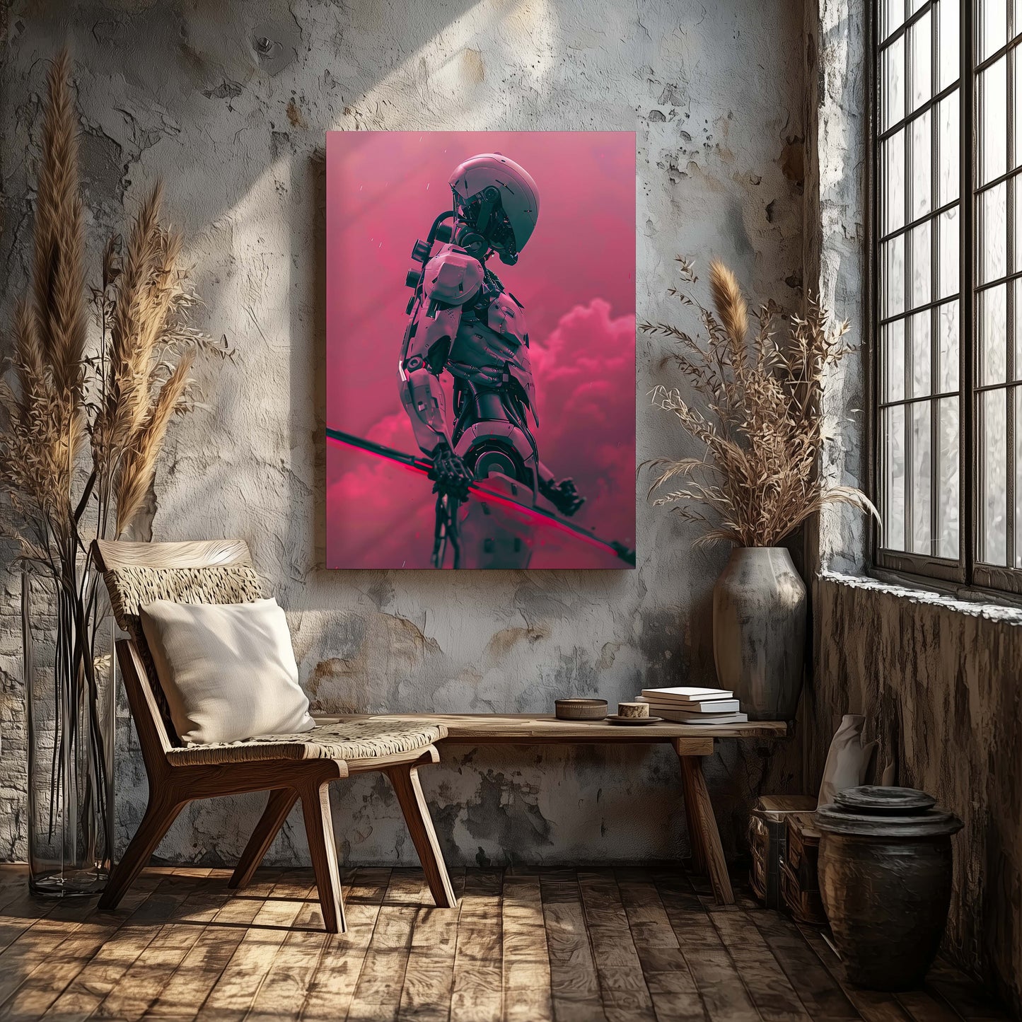 Battle Droid in the Rosy Mist - Canvas