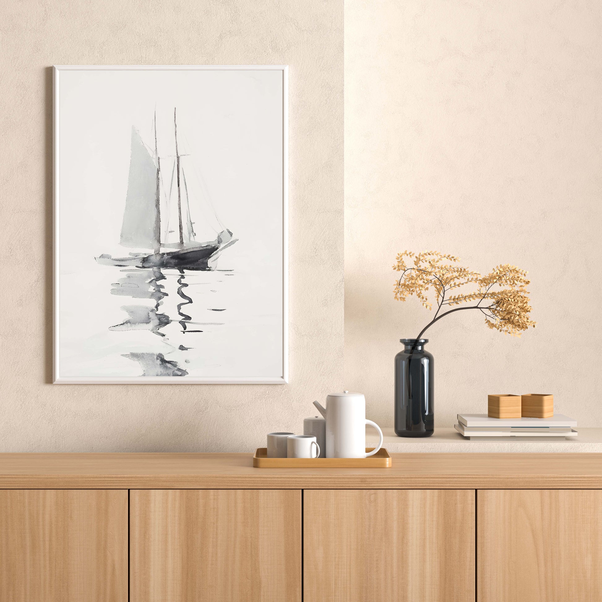 Abstract boat - Poster - Arthena