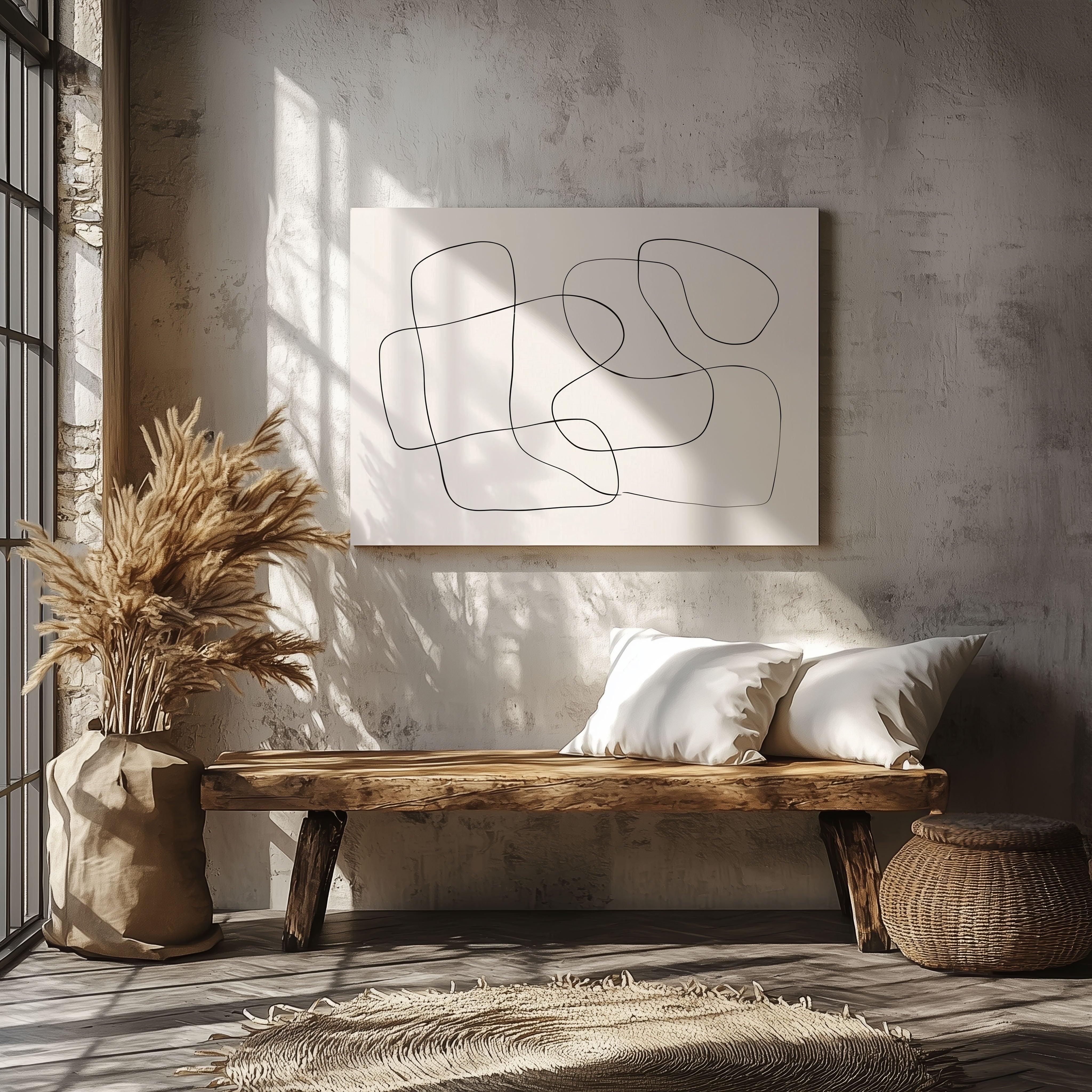 A Black Line - Canvas - Arthena