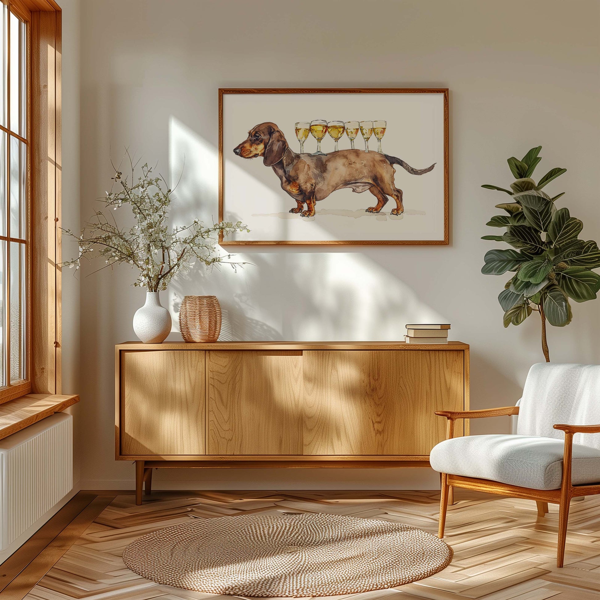 Wiener Dog Butler - Poster - Arthena