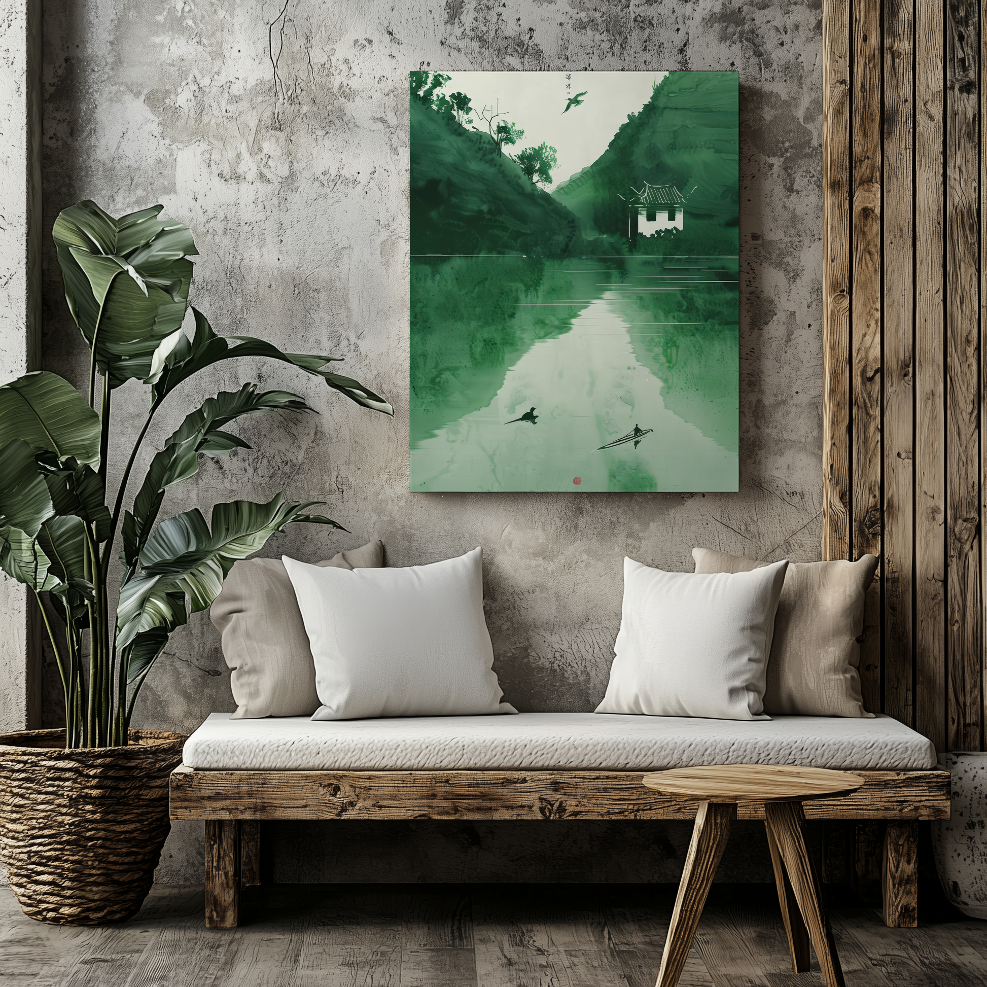 The green mirror - Canvas - Arthena