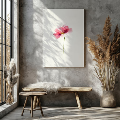 Rosa Aquarell Blume - Leinwand
